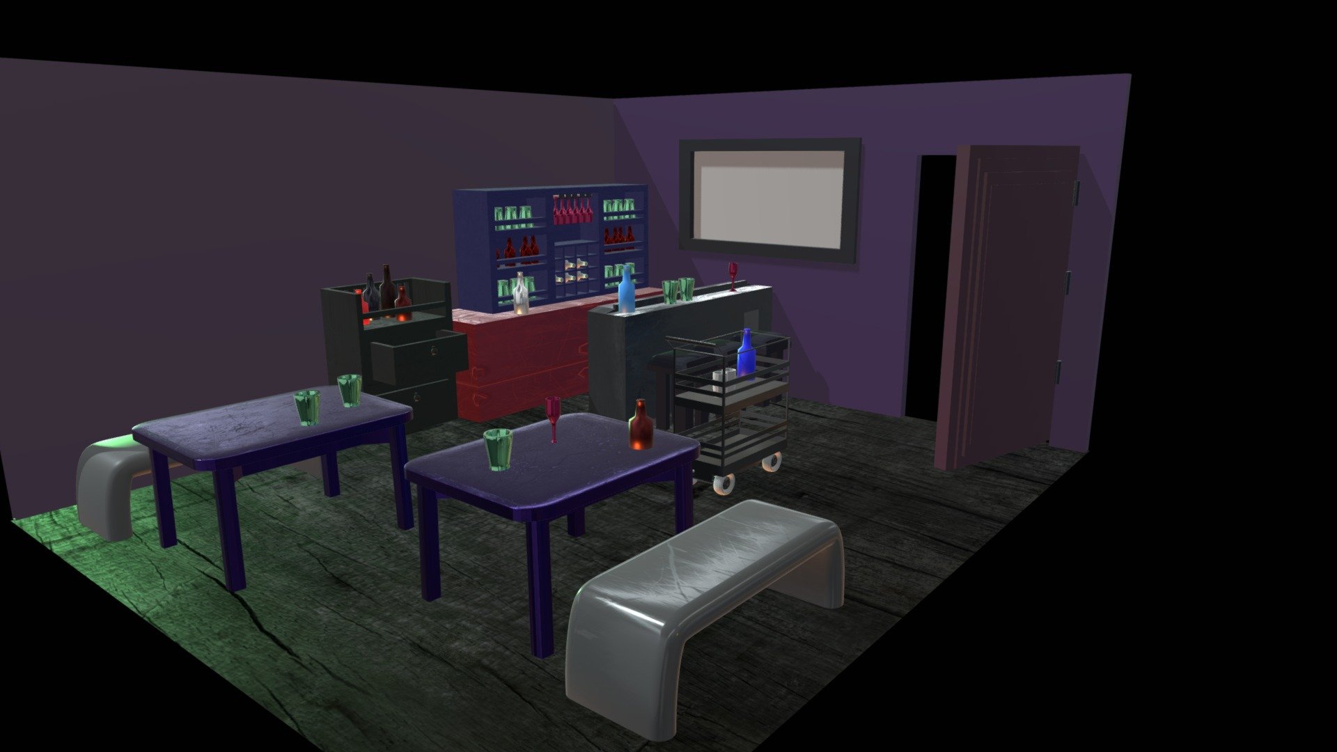 Escena de bar - Download Free 3D model by FatimaDzGar (@fadigadka ...