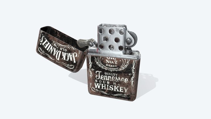 Jack Daniels Zippo Lighter 3D Model