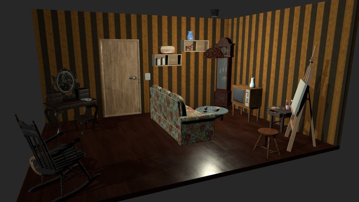 70s Room 3D Model