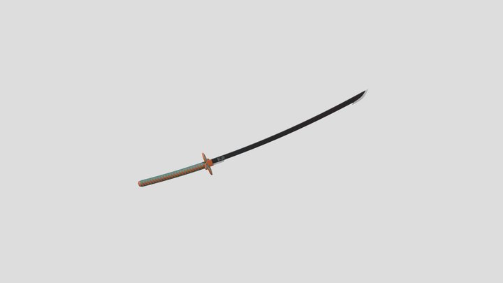 Demon Slayer-Tanjiro's katana - Download Free 3D model by burning