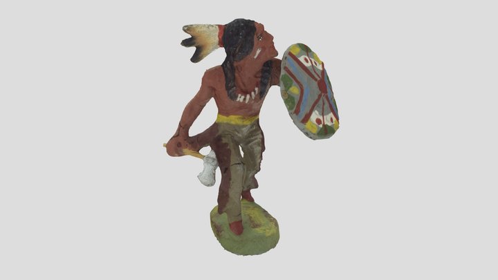 A plastic soldier, Native American warrior 3D Model