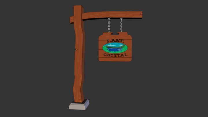 Sign Post Model 3D Model