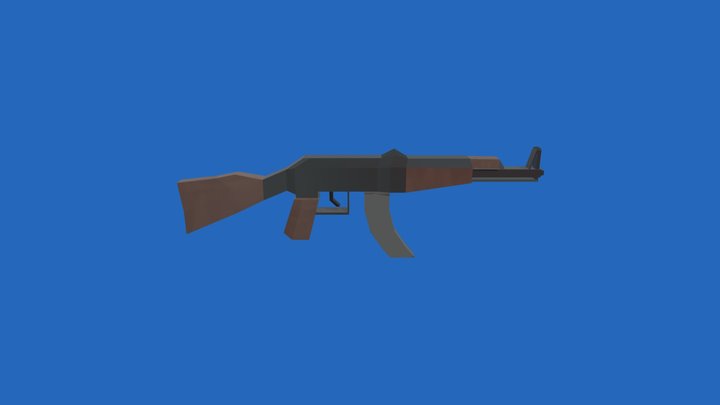 Lowpoly Kalashnikow 3D Model