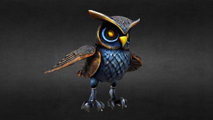 Mechanical Owl Familiar 3D Model