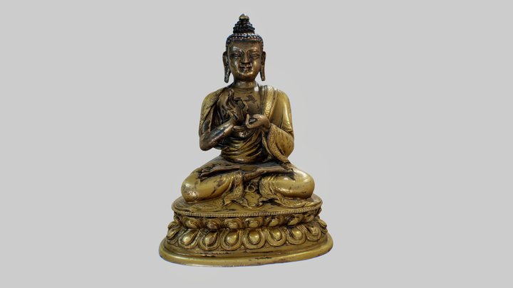 Buddha 3d scan retopology and texturing 3D Model