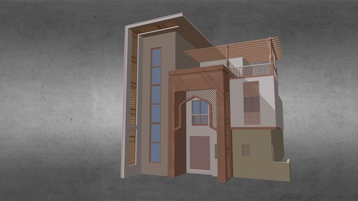 modern islamic villa 3D Model