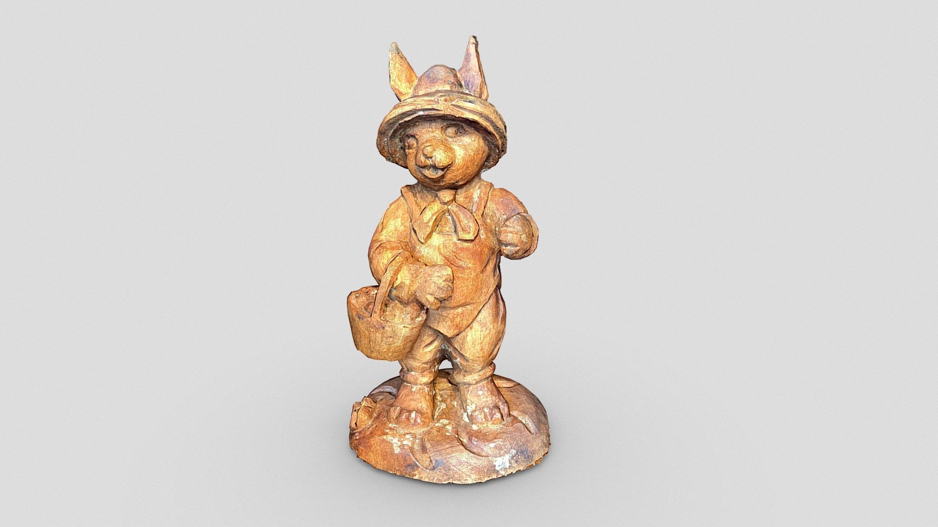 Carved wood rabbit (Photogramtree)