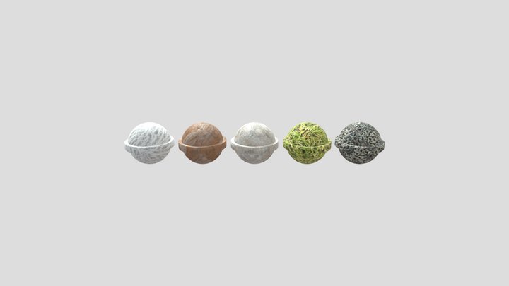 Material Spheres 3D Model