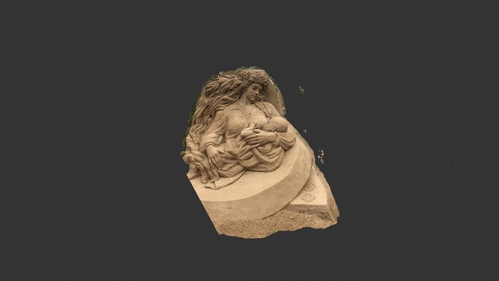 Sand statue "Mother Earth" photoscan 3D Model
