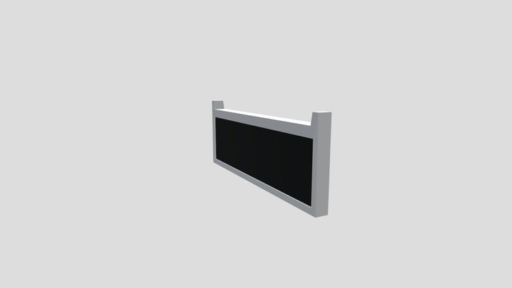 Low Poly Banner 3D Model