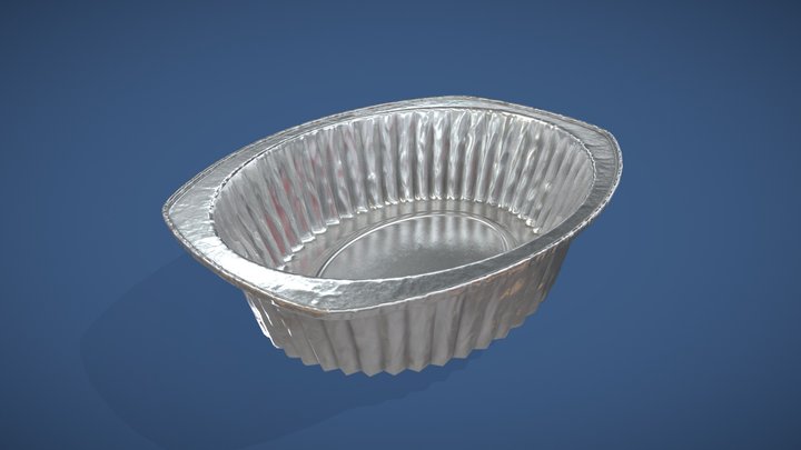 Disposable Aluminium Foil Baking Pan 3D model - TurboSquid 1997506