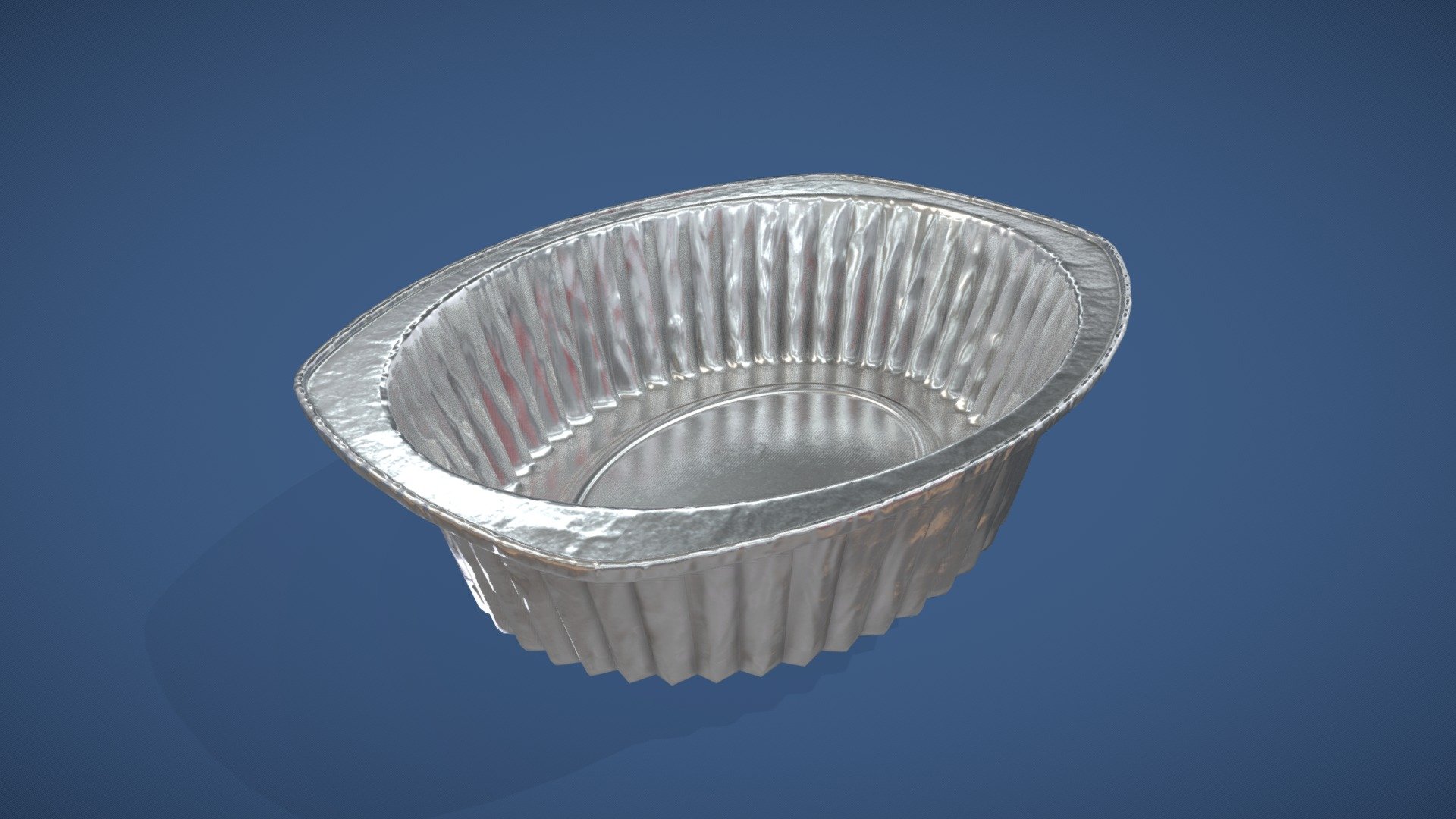 3D model Small Oval Aluminum Baking Pans VR / AR / low-poly