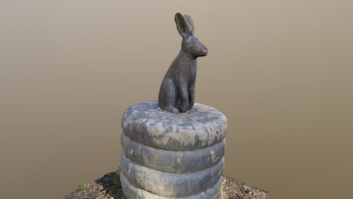 Rabbit Statue 3D Model