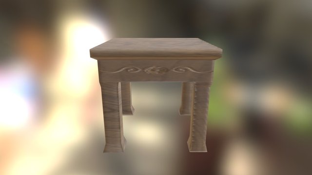 Gothic Table Prop 3D Model