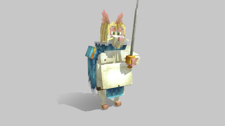 Rat blanc 3D Model