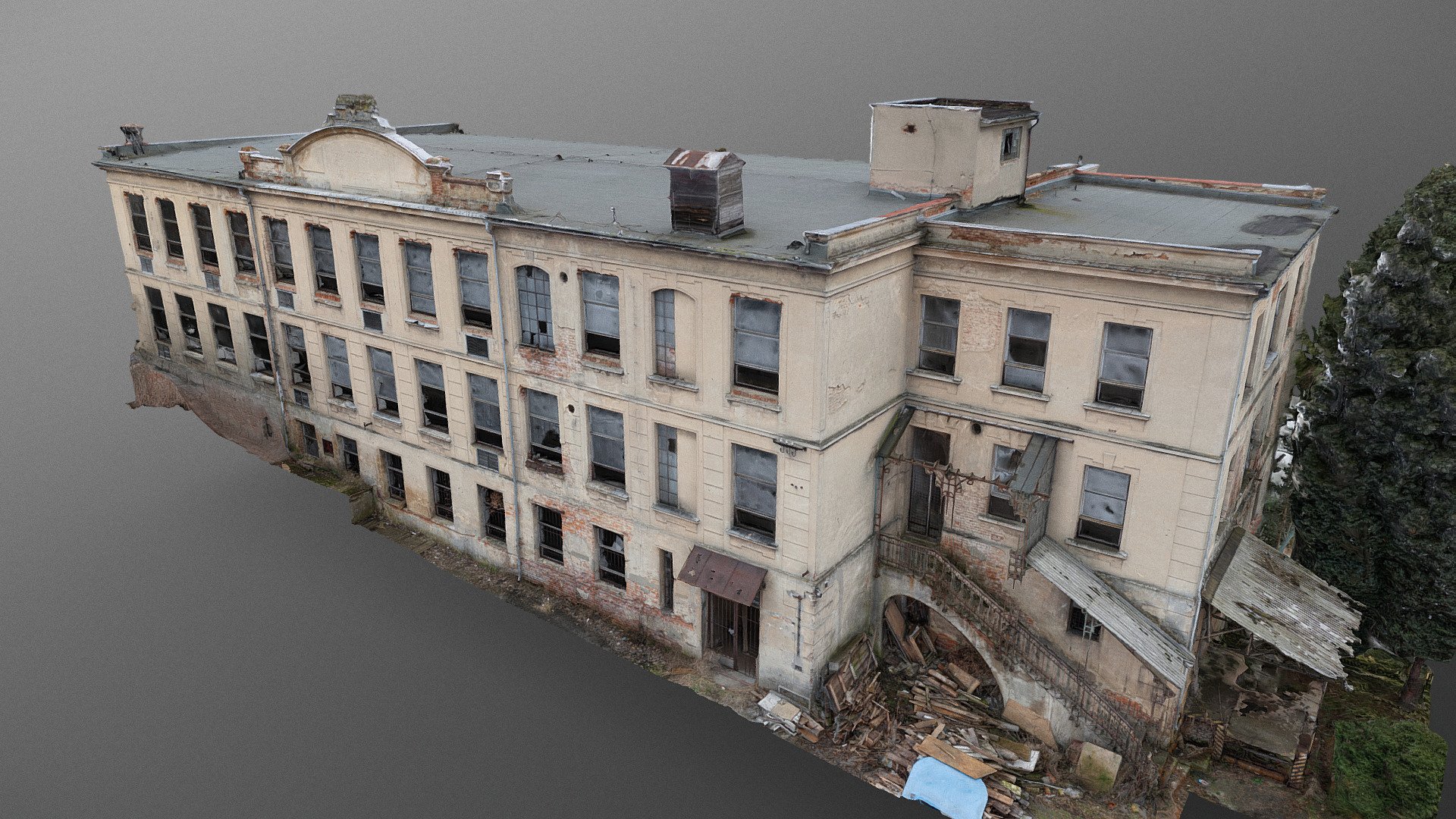 Ruined Spinning Mill factory - 3D model by matousekfoto [f69337b ...