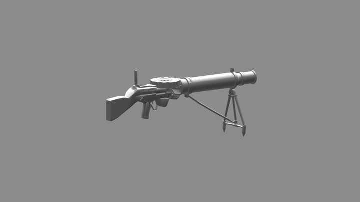 lewis gun. 3D Model