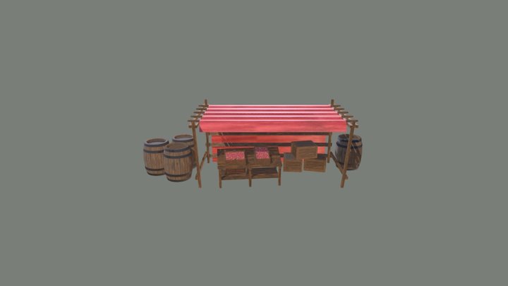 Market Stall 3D Model