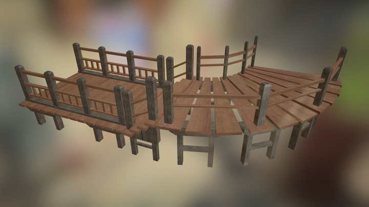 Modular Pier Walkway 3D Model