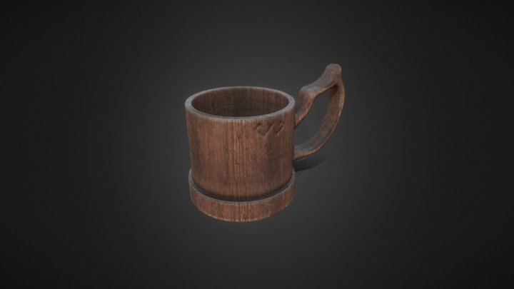Cup holder (wood) 3D Model