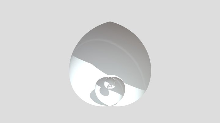 Phi Spiral Fractal Egg 3D Model