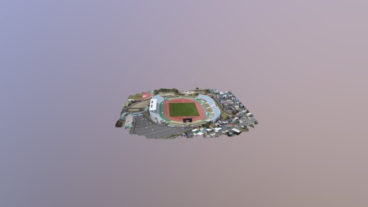 紀三井寺陸上競技場工事完成後 3D Model