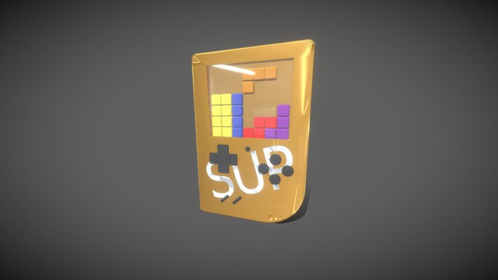 gameboy gold 3D Model