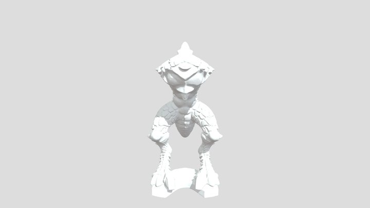 Spiked Lizard Body 3D Model