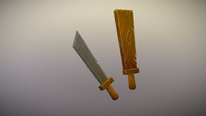 Starter Iron Sword 3D Model