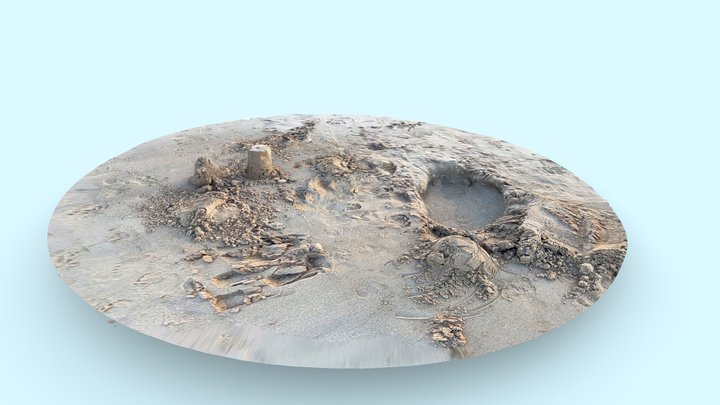 Day 140: Destroyed Sand Castle 3D Model