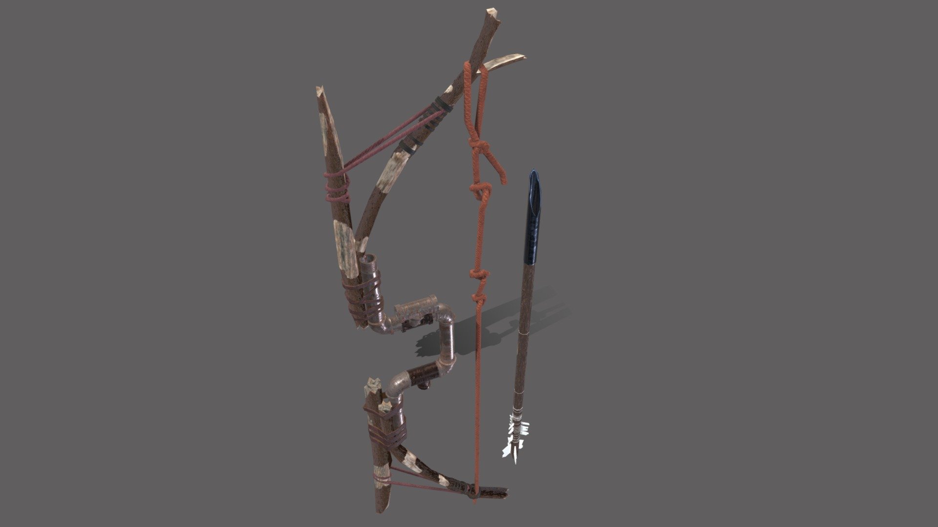 Post Apocalyptic Bow and arrow 3D model by Gero Goertz (Gero_Goertz) [f69cdaf] Sketchfab