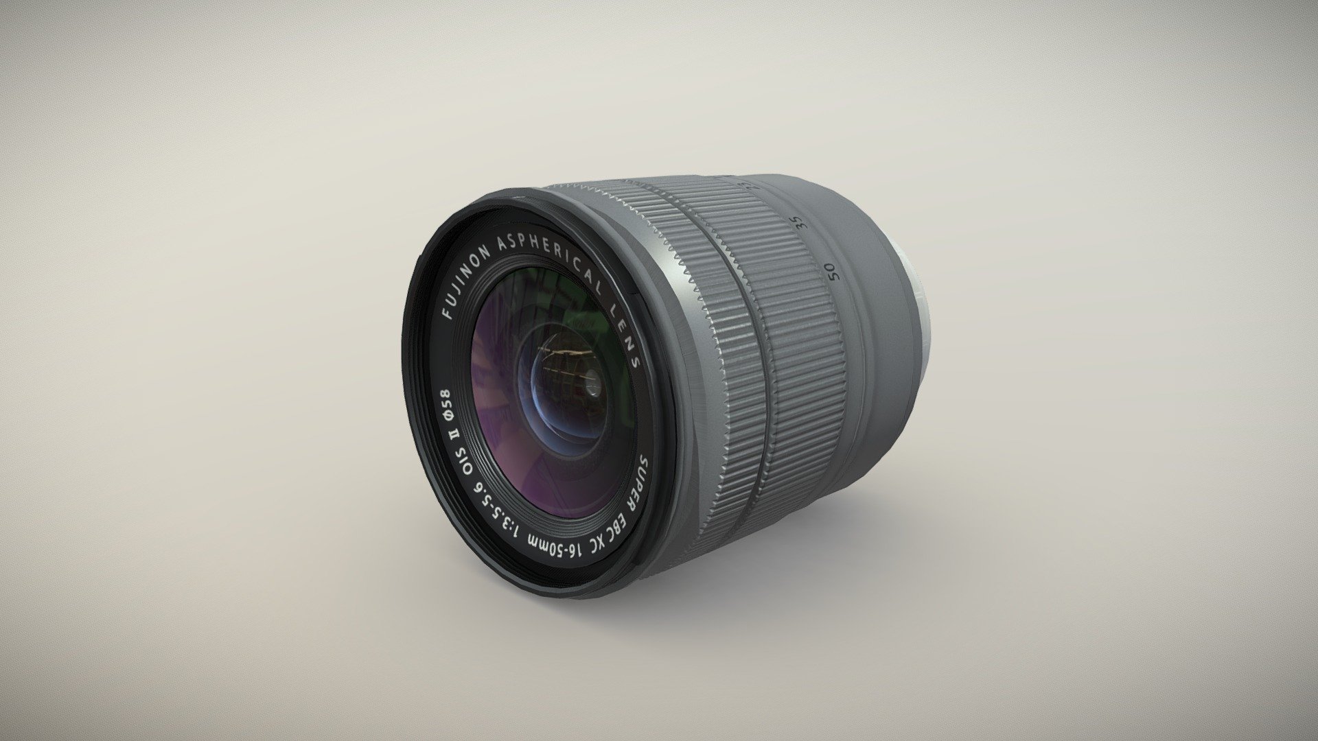 Fujifilm Fujinon XC16-50mm f/3.5-5.6 OIS II Lens — Sketchfab embed 3D viewer