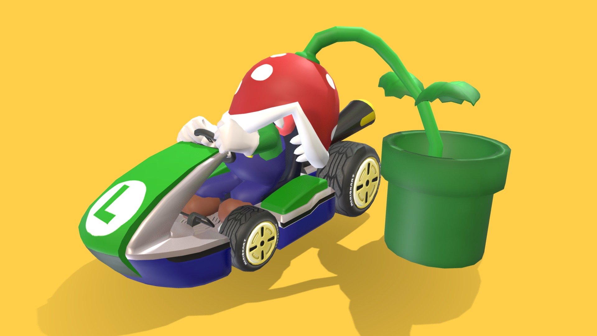 Mario Kart Luigi And Piranha Plant Buy Royalty Free 3d Model By Ainaritxu14 F69e1bd 3896