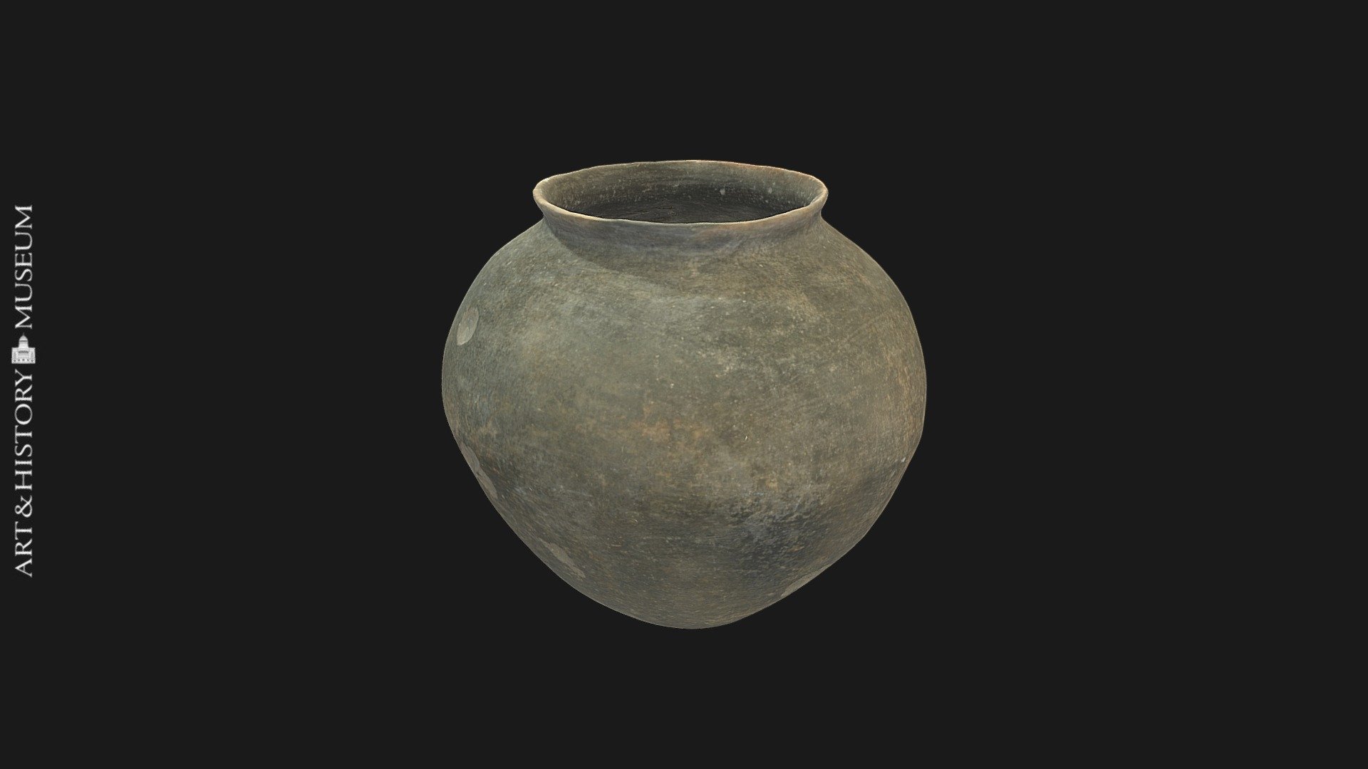 Egg-shaped pot with small opening & flaring rim