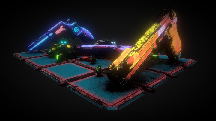 Guns - NeonGux 3D Model