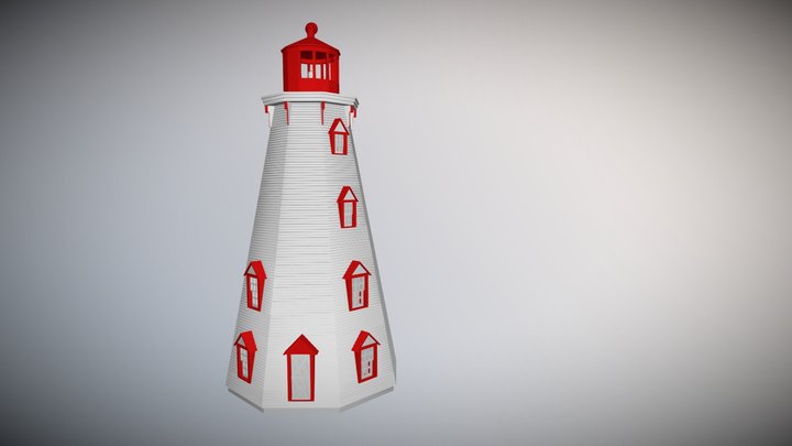 Panmure Island Lighthouse 3D Model