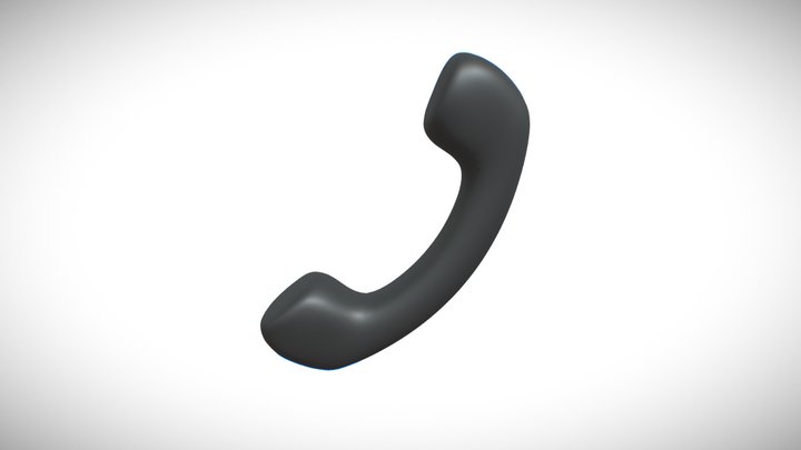 Telephone Receiver (3D Icon) 3D Model