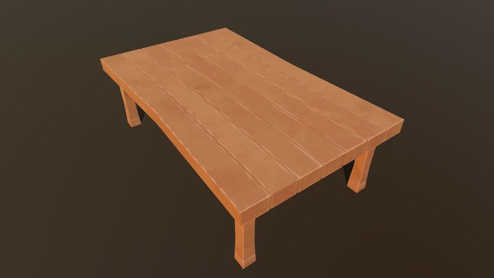 Wooden Table 3D Model