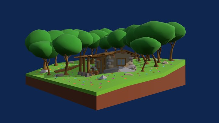 Game Art 1 - Simple Scene 3D Model
