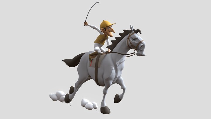Horse Jockey 3D Model