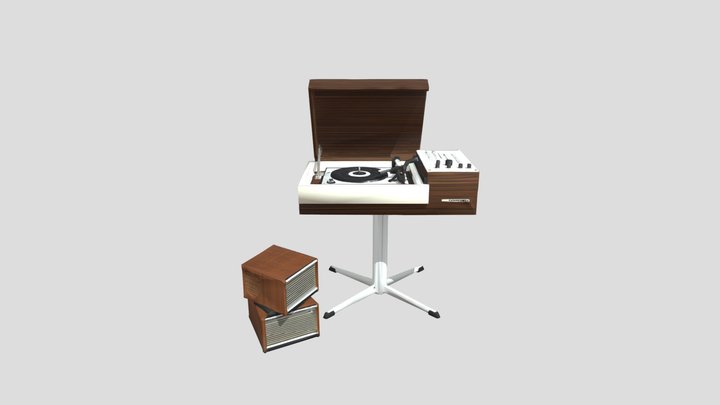 Mid_ Century_ Turntable_obj – Free 3D Model STL