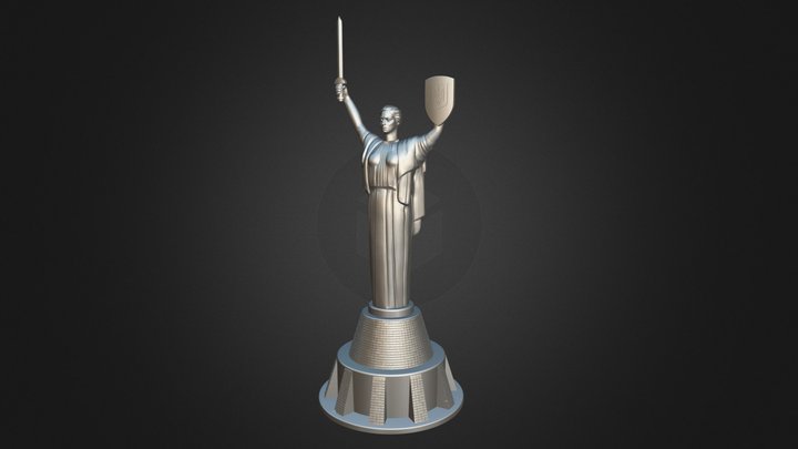 Kyiv Motherland Monument, Ukraine 3D Model