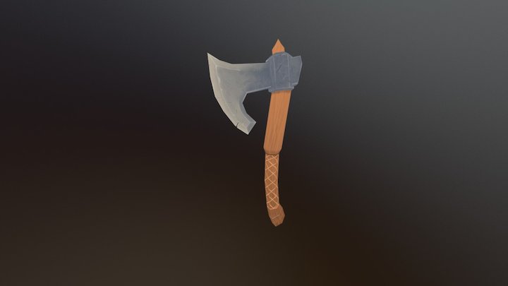 Cg Cookie Exercise : Hand Painted Ax 3D Model