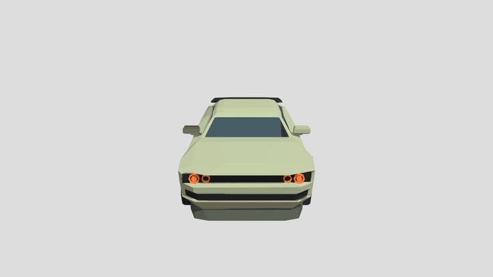 Lowpoly muscle car 3D Model