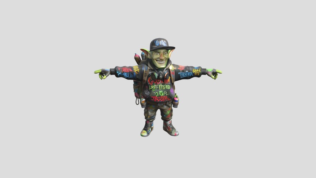 graffiti goblin character
