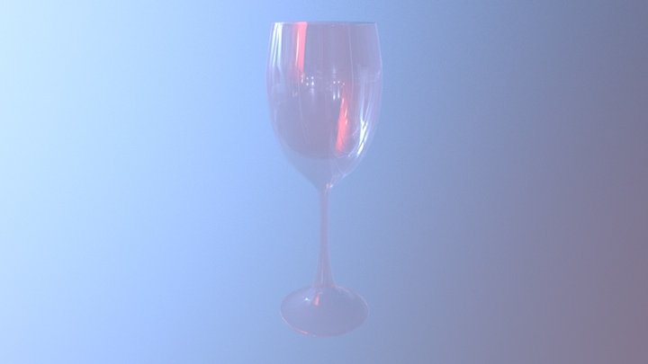 透明高腳酒杯 3D Model