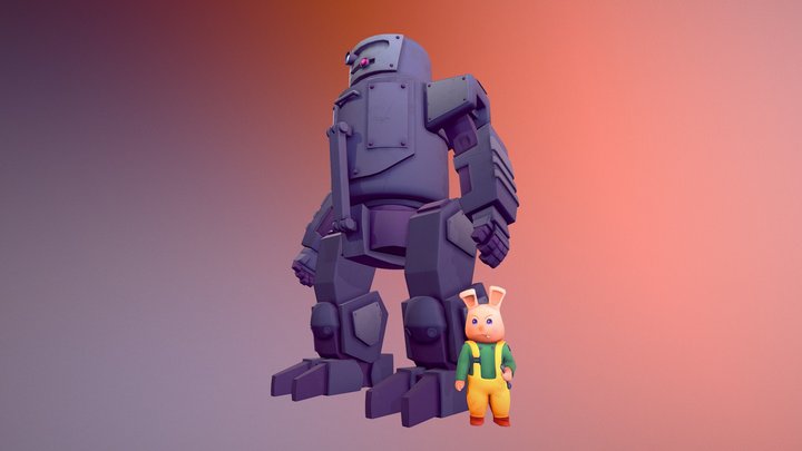 Mecha-Rabbit 3D Model