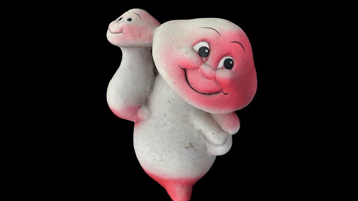 Vintage Mushroom Garden Statue 3D Model