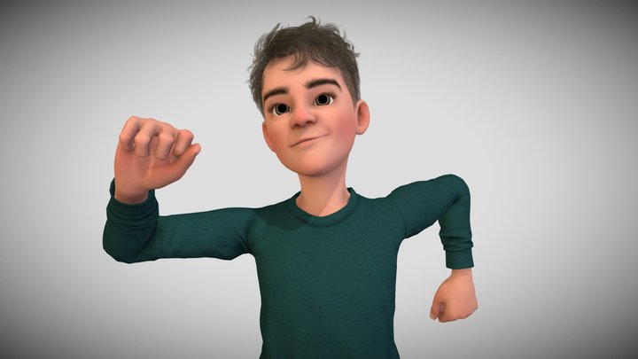 Boyfriend Cartoon Man 3D Model