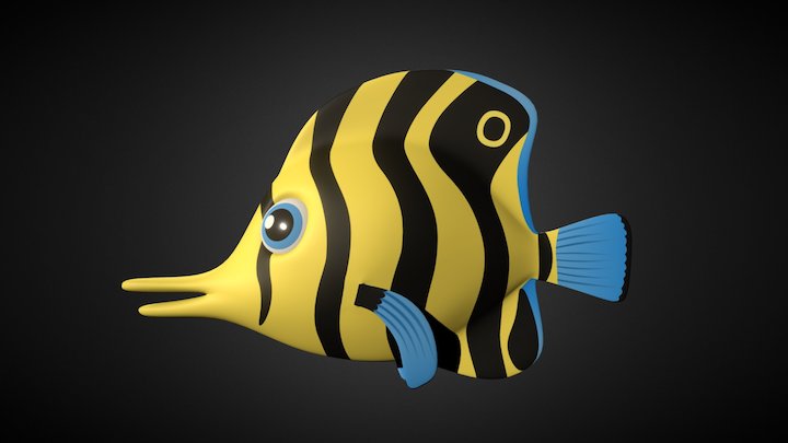 Cartoon Fish 3D Model